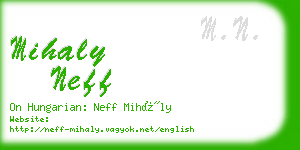 mihaly neff business card